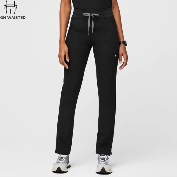 Figs Pants - NWT Yola Black High Waisted Scrub Pants